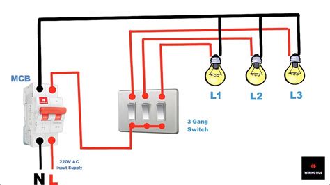 3 gang box wiring diagram